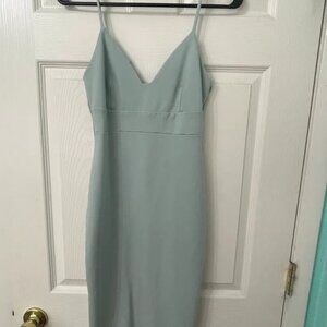 light blue bodycon dress